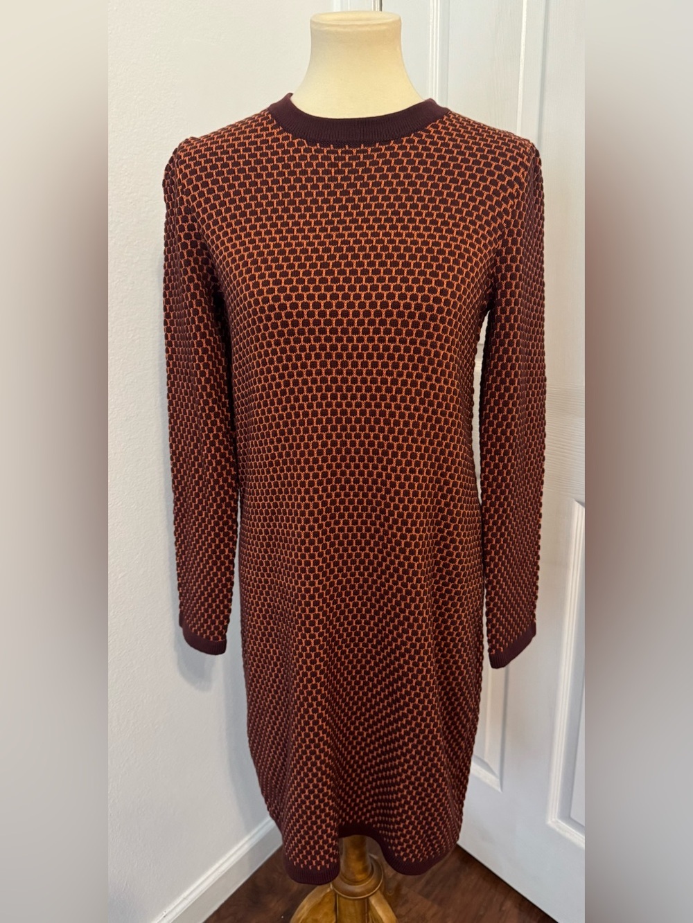 COS Textured Raised Knit Honeycomb Pull Over Relaxed Sweater Dress NWT Small